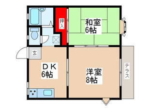 ﾆｭｰたちばなの物件間取画像